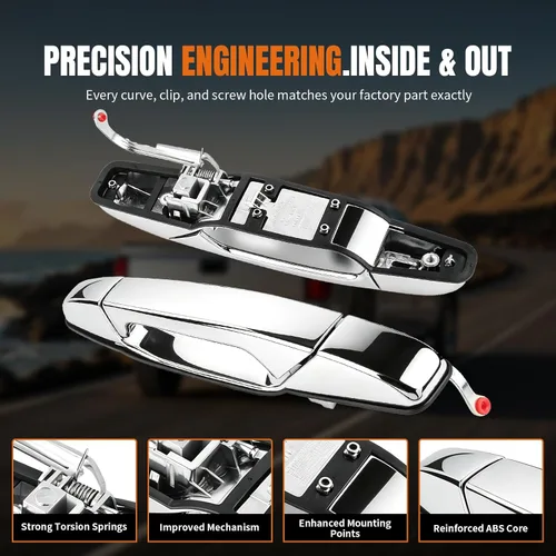 Miniatura 3 de LCWRGS Manija de puerta exterior trasera izquierda lado conductor reemplazo OE# 15915659 Para 2007-2014 Cadillac Escalade Chevy Avalanche