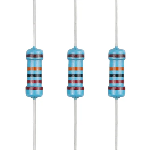 Miniatura 65 de 100 resistencias de 1 ohm 1/2 W (0.5 vatios) ±1% tolerancia de película metálica, resistencia fija de múltiples valores de resistencia opcional