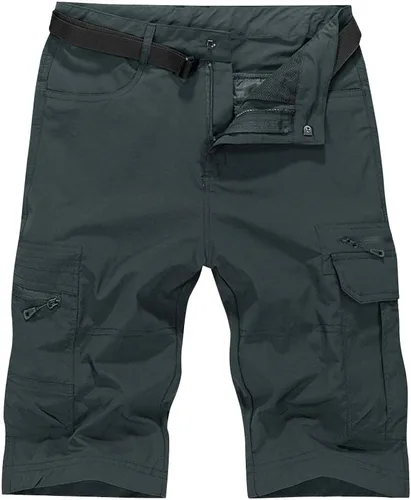 OCHENTA Pantalones cortos tipo cargo de secado rápido para hombre, ligeros al aire libre para senderismo, camping, viajes