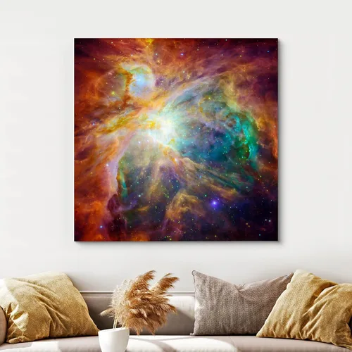 Miniatura 3 de Lienzo decorativo con diseño de un hermoso paisaje, para la decoración del hogar, The Cosmic Cloud, 12" x 12
