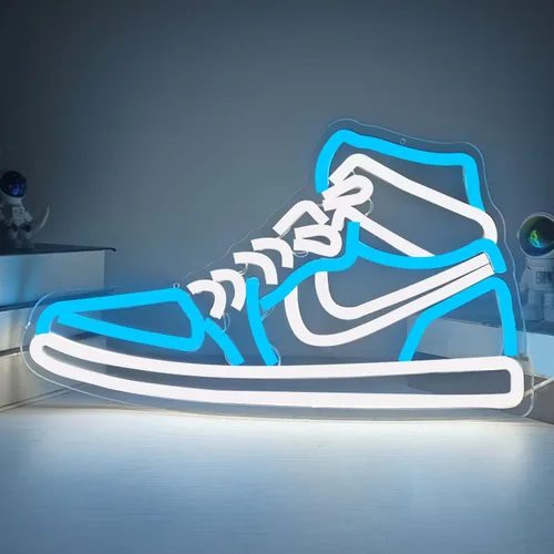Letrero de neón para zapatos deportivos, letreros de neón para pared, regulables, luces LED de neón para dormitorio, hombre, cueva, hogar, fiesta,