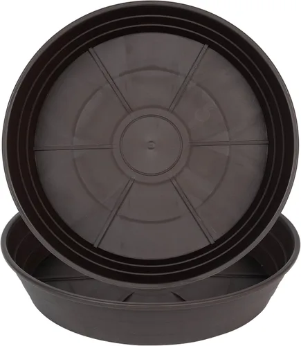 Miniatura 8 de Plato para macetas de 10 a 25 pulgadas, bandejas de riego extra profundas para macetas, bandeja de drenaje pesada para interiores sin agujeros, 4