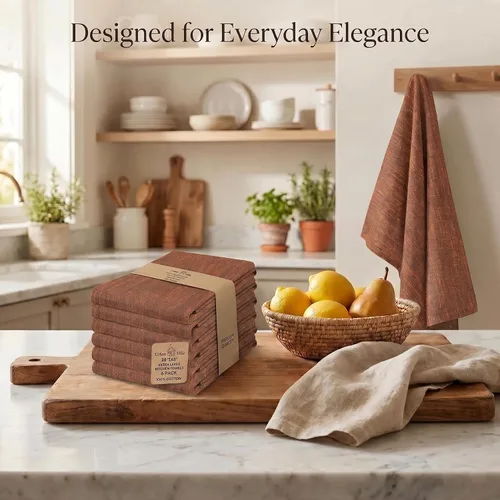 Miniatura 39 de Urban Villa Toallas de cocina 100% algodón para cocina (juego de 6) 20"x30" toallas de cocina altamente absorbentes, juego de ropa de cocina