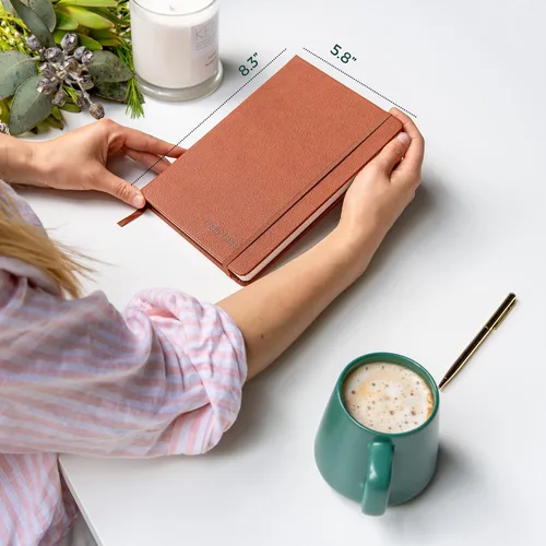 Miniatura 6 de Cuaderno de Papel de Piedra con Rayas Premium A5 Tapa Dura Diario de Cuero Vegano 160 Páginas Cuaderno Ejecutivo de Calidad Premium Para Hombres