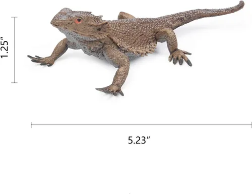 Miniatura 5 de UANDME 8 figuras de animales de lagarto realistas de reptiles, accesorios de broma de camaleón, juguete aterrador, criaturas salvajes de la vida