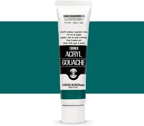 Miniatura 10 de Turner Colour Works Acryl Gouache Artist - Pintura acrílica (tubo individual de 3.4 fl oz), color verde oliva