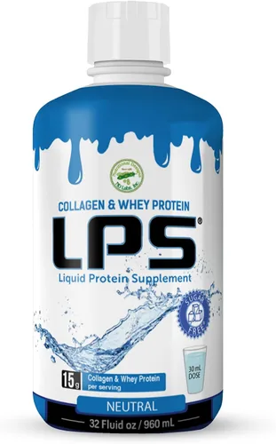 Nutritional Designs LPS Suplemento líquido de colágeno y proteína de suero de leche, bebida sin azúcar, sin OMG, promueve la piel y el cabello