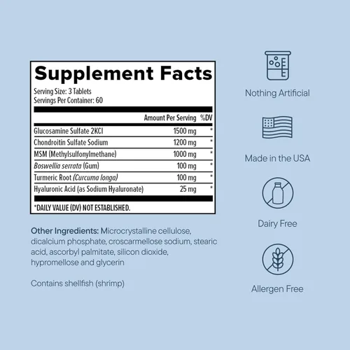 Miniatura 5 de Zenwise Health Suplemento de apoyo articular con glucosamina, condroitina, MSM, curcumina y sulfato, salud articular para mujeres y hombres, soporte