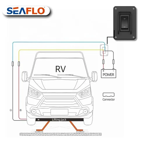 Miniatura 8 de SEAFLO Interruptor de balancín de potencia con interruptor de gato estabilizador, máximo 30 amperios, 12 V/24 V, extensión retráctil, arnés