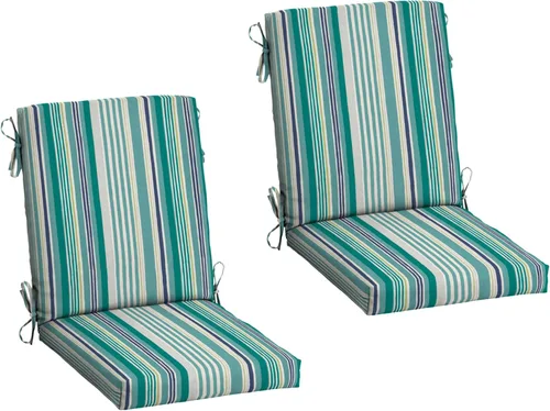 Miniatura 68 de ARDEN - Cojín para silla de comedor exterior de 20 x 20 pulgadas, resistente al agua y a la decoloración, textura verde azul pavo real