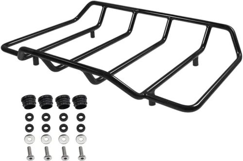 Benlari Black Air Wing Tour Pack Portaequipajes Rack Superior de Maletero Rack de Riel de Maletero de Motocicleta Compatible con Harley Touring