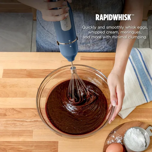 Miniatura 14 de Ninja Batidora de Inmersión y Batidor, Licuadora de Mano con Palo, 4 Velocidades, con SplatterShield y PanProtect, Recipiente de Mezcla de 4 Tazas