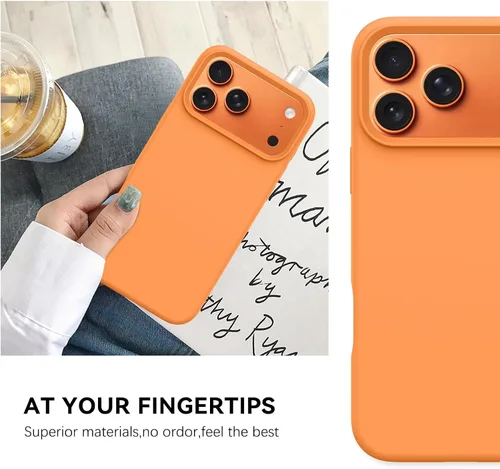 Miniatura 406 de GUAGUA Funda compatible con iPhone 17 Pro Max de 6.9 pulgadas, silicona líquida, goma de gel suave, delgada, forro de microfibra delgada