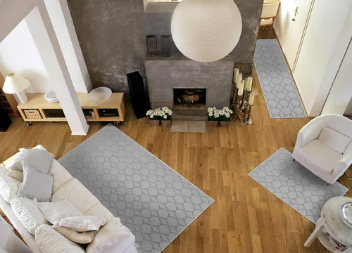 Miniatura 53 de Garland Rug Sparta - Alfombra antideslizante de polipropileno de 2 pies x 12 pies, color negro, ideal para salas de estar y pasillos, elegante