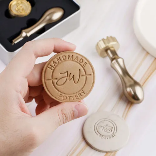 Miniatura 2 de STAMTECH Sello de cerámica personalizado para arcilla, personaliza sello de arcilla para arcilla con tu propio diseño, herramientas de arcilla