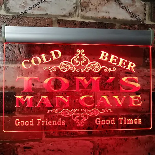 Miniatura 15 de ADVPRO Tom's Man Cave Beer Ale Bar Custom Name Letrero de neón blanco 12 x 8.5 pulgadas st4s32-x0154-tm-w