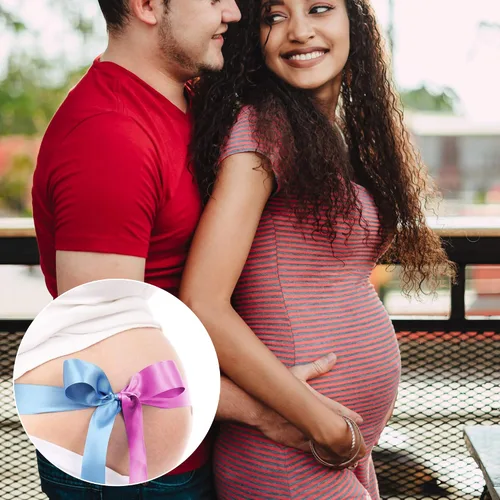 Miniatura 6 de DIRAVO Banda para el vientre de maternidad para embarazo, antideslizante, de silicona, elástica, para el embarazo