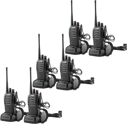 Miniatura 9 de Walkie Talkies Baofeng Radio 888S recargables de largo alcance con auriculares para adultos, radios de 2 vías, walkie talkies para niños, paquete