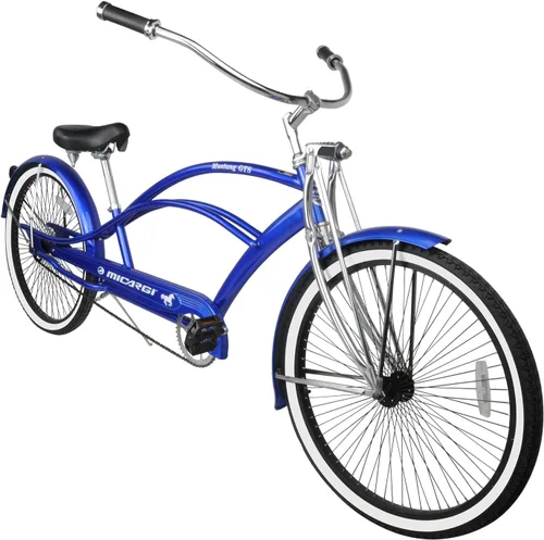 Miniatura 27 de MICARGI Bicicleta híbrida para adultos de 24/26 pulgadas, bicicleta híbrida de 1/7 velocidades para mujeres, hombres, personas mayores, bicicleta