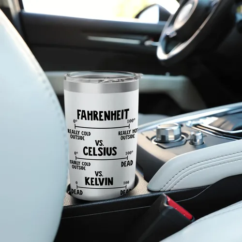 Miniatura 6 de Fahrenheit vs Celsius vs Kelvin Stainless Steel Insulated Tumbler