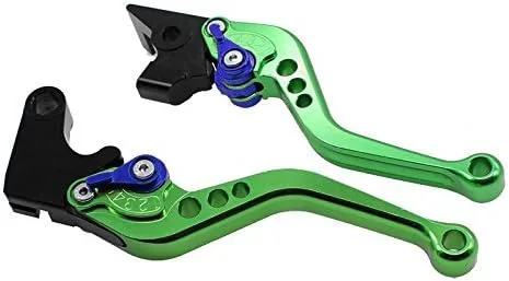 Miniatura 26 de Palancas Fxcnc de freno y embrague para carreras, Palanca verde con ajuste negro.