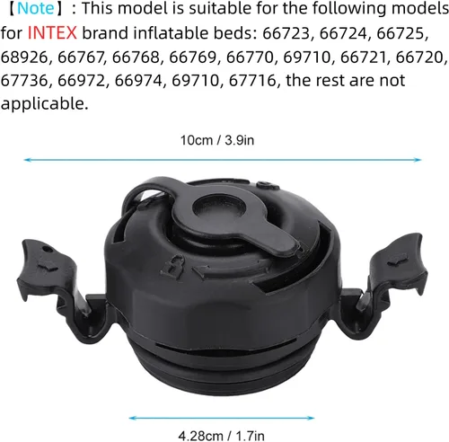 Miniatura 2 de INTEX - Válvula de colchón de aire, piezas de colchón de aire, repuesto de tapón de colchón de aire, tapa de sellado seguro 3 en 1 para colchón