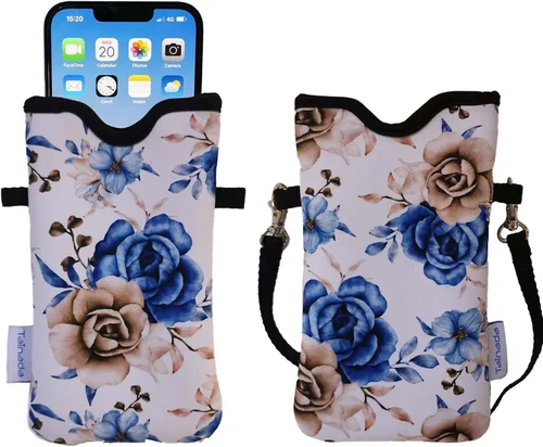 Miniatura 26 de Tainada Funda Estuche Bolsa de Neopreno para Teléfono para Hombres y Mujeres con Correa Cruzada/Cordón para el Cuello para iPhone 17/16/15 Pro Max