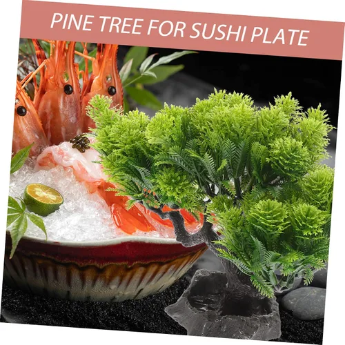 Miniatura 8 de Yardwe Sashimi - Plato decorativo de plantas en maceta, estatua para mascotas, plantas artificiales de árbol bonsái, decoración de mesa, sushi