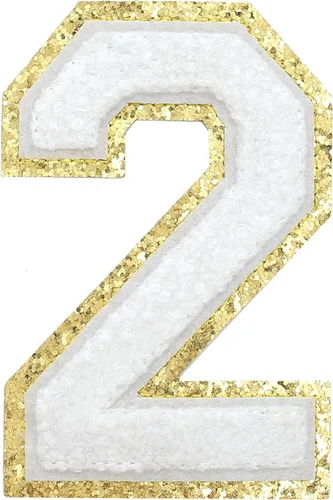 Miniatura 32 de GYGYL - 3 parches de letras deportivas de felpilla con purpurina, parches para planchar de tamaño grande para decoración de disfraces