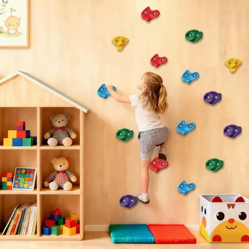 Miniatura 7 de Juego de 20 soportes grandes para escalada en roca para niños, grandes soportes de escalada para adultos para pared de roca para escalada de pared