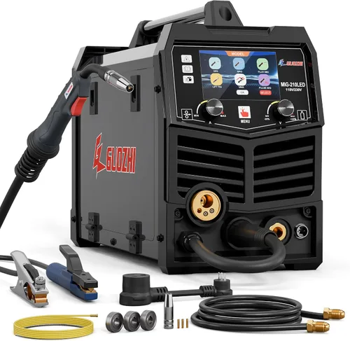 Miniatura 10 de GZ GUOZHI 145A Soldador MIG, Soldador 3 en 1 FLUX MIG/Lift TIG/ARC Soldador MIG Multi-Proceso, Máquina de Soldadura 110V, Soldador de Núcleo