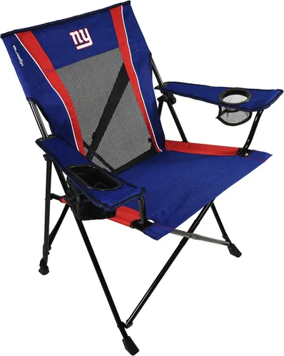 Kijaro Dual Lock Pro, Silla plegable para fanáticos de deportes NFL, 26" L x 35.5" W x 37" H, New York Giants