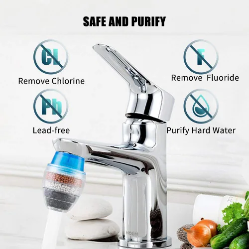 Miniatura 6 de Purificador de filtro de agua del grifo de la cocina Filtro de carbón activado elimina flúor metales pesados suavizador de agua dura Filtro de grifo