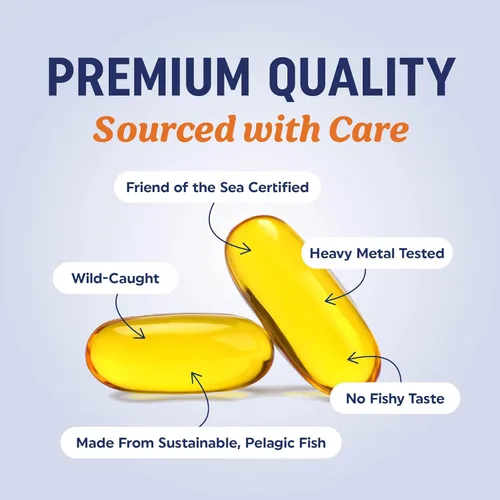 Miniatura 3 de Aceite de pescado DHA Omega 3 de triple fuerza 3600 mg Más de 2100 mg de ácidos grasos omega-3 con 860 mg de DHA 1300 mg EPA Los mejores