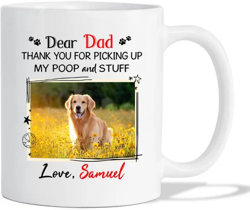 Miniatura 25 de Taza de café con nombre personalizado "Best Dog Mom Ever", regalo para mamá, mamá, madre, amante de los perros, taza de cerámica blanca Taza blanca