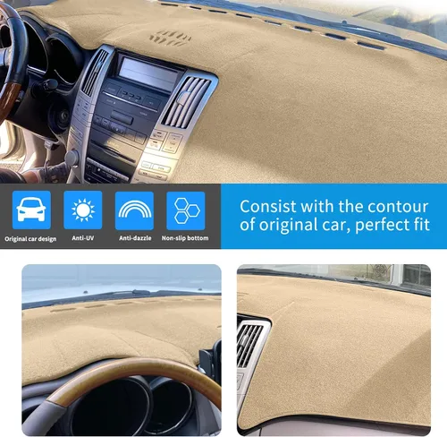 Miniatura 2 de Cubierta de tablero personalizada para Lexus RX330 2004-2006, RX350 2007-2009, RX400h 2006-2008, almohadilla de cubierta de tablero con orificios
