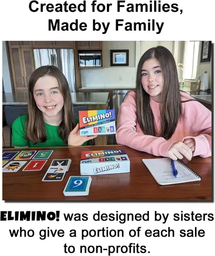 Miniatura 8 de Juego de cartas familiar Elimino: Juego rápido y simple que reúne a todos Fácil de aprender, para mayores de 7 años, ideal para niños, padres