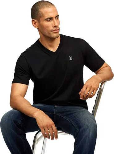 Miniatura 4 de Camiseta clásica con cuello en V gris para hombre - B6U100CRPC