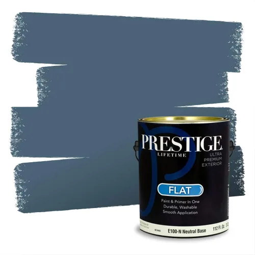 Miniatura 202 de Pintura Exterior + imprimación PRESTIGE, todo-en-uno, 1 galón, acabado mate, color comparable al Valspar* Royal Gray* VS151-Gris real