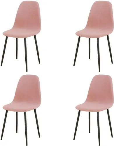 Miniatura 12 de Paquete de 4 fundas de elastano modernas de mediados de siglo, reutilizables, sin brazos, para sillas de comedor, para cocina, hogar, bar, hotel