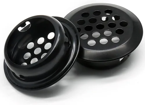 Miniatura 3 de Piutouyar 20 rejillas de ventilación redondas de 0.984 in/1 pulgada, rejillas de ventilación circulares de acero inoxidable para cocina, baño, Negro