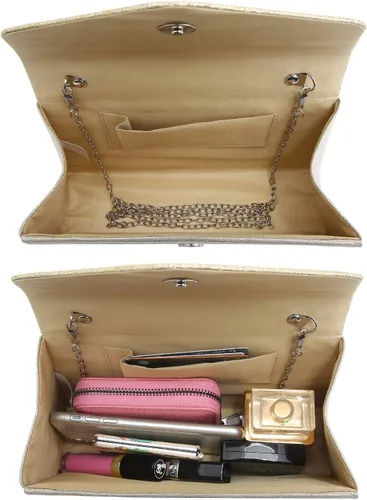 Miniatura 62 de Dasein Bolso de noche para mujer, embragues de fiesta, bolsos de boda, cóctel, baile de graduación, bolsos con purpurina esmerilada