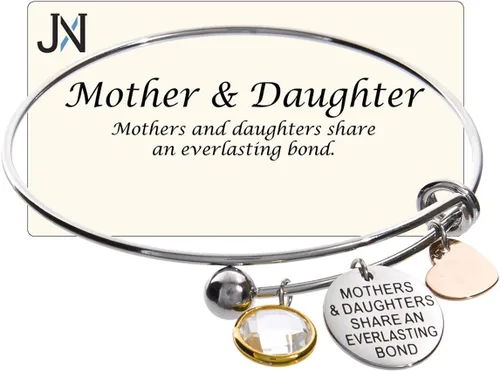 Miniatura 2 de Mothers & Daughters Share an Everlasting Bond Heart Charm brazalete