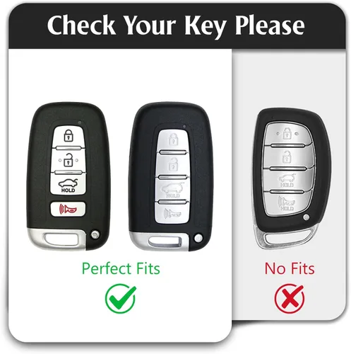 Miniatura 2 de Estuche para Llave Inteligente de TPU Funda Protectora Compatible con Azera Elantra GT EQUUS Genesis Coupe Santa FE Sonata Tucson Veloster KIA