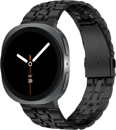 Correas sin huecos compatibles con Samsung Galaxy Watch 8 de 1.575 pulgadas/1.732 pulgadas/Classic 1.811 pulgadas 2025, repuesto de metal de acero