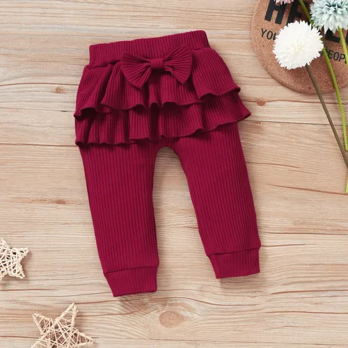 Miniatura 5 de Aalizzwell Conjunto de mameluco acanalado para bebés y niñas prematuros, para otoño e invierno