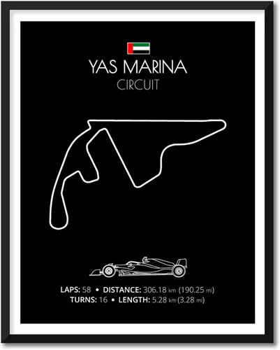 Miniatura 37 de Custom Car Posters Póster hecho a mano compatible con Autodromo Enzo e Dino Ferrari (Imola, Italia), póster de pista de carreras diseñado