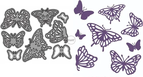 Miniatura 23 de DzIxY Lindas matrices de corte de metal de mariposa de insectos para hacer tarjetas, juegos de troqueles de papel para grabar, álbum, plantillas