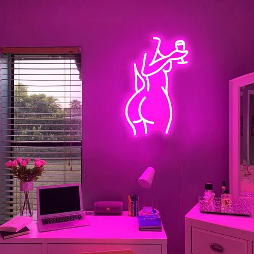 Miniatura 6 de Letrero de Neón de Dama de Espalda Letrero LED Regulable de Dama Letrero de Neón de Mujer Luz de Neón Letreros de Neón de Dama Sexy para Dormitorio