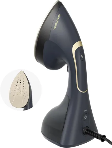 BEAUTURAL Vaporizador para ropa, vapor y plancha 2 en 1, potente removedor de arrugas de tela portátil de 1200 W con vapor de ráfaga, placa térmica
